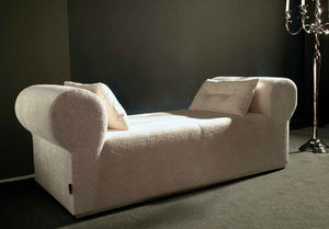 traditional upholstered bench / fabric / white