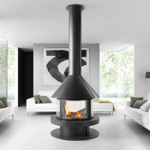 wood-burning fireplace