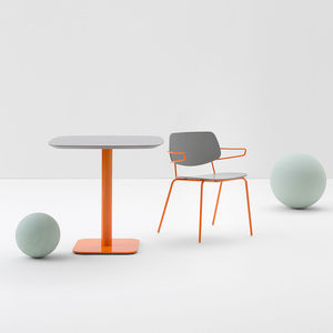 contemporary bistro table / lacquered wood / beech / stained wood