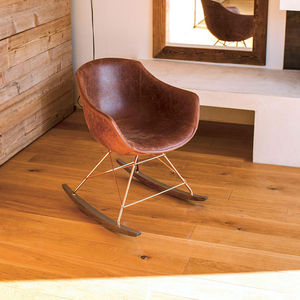 contemporary chair / with armrests / upholstered / rocker