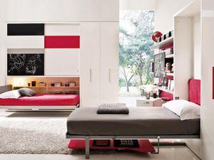 wall bed / single / contemporary / child's unisex