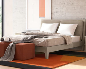 double bed / contemporary / lacquered wood