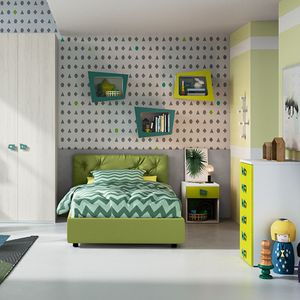green children's bedroom furniture set 1