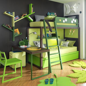 green children's bedroom furniture set