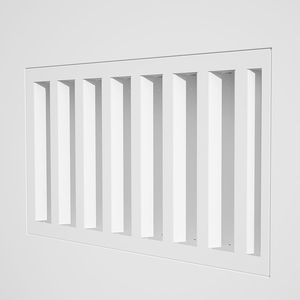 stainless steel ventilation grill / steel / rectangular / white