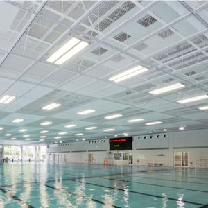 steel suspended ceiling / panel / acoustic / wire