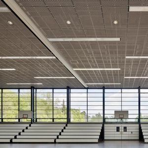 steel suspended ceiling / panel / acoustic / flame-retardant