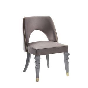 traditional dining chair / upholstered / standard base / fabric