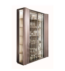 traditional china cabinet / wooden / glass