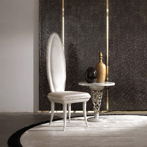 New Baroque dining chair / upholstered / fabric / black