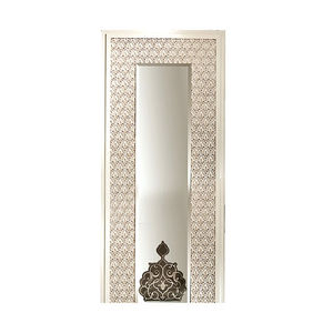 wall-mounted mirror / traditional / rectangular / lacquered wood