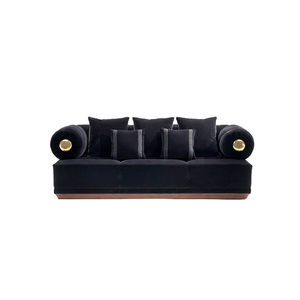 traditional sofa / velvet / 2-person