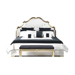 double bed / traditional / with upholstered headboard / fabric
