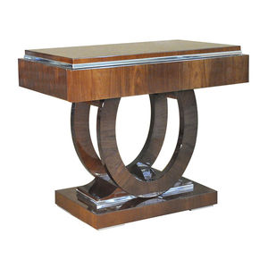 traditional bedside table / wooden / wooden base / rectangular