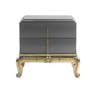 traditional bedside table / wooden / wooden base / rectangular