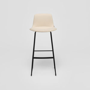 contemporary bar chair / sled base / upholstered / ergonomic