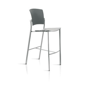 contemporary bar chair / with armrests / upholstered / polypropylene