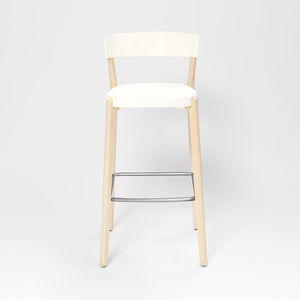 contemporary bar chair / with footrest / upholstered / polypropylene