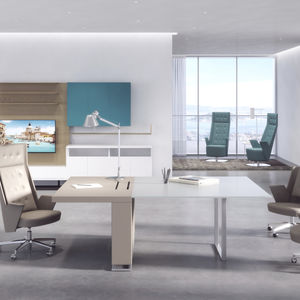 executive desk / wooden / metal / contemporary