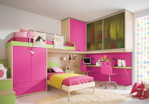 pink children's bedroom furniture set 1