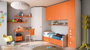 orange children's bedroom furniture set 1