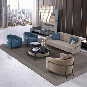 contemporary sofa / fabric / leather / contract