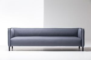 contemporary sofa / fabric / leather / metal