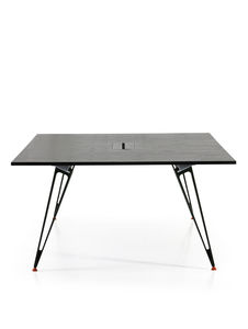 contemporary table / ash / linoleum / aluminum