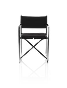 contemporary chair / with armrests / folding / fabric