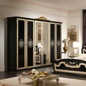 classic wardrobe / lacquered wood / with swing doors