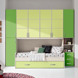 green children's bedroom furniture set / lacquered wood / unisex