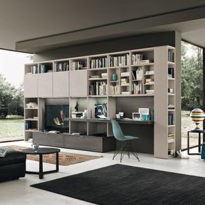 contemporary living room wall unit