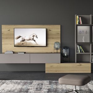 contemporary living room wall unit