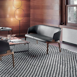 contemporary sofa / leather / fabric / contract