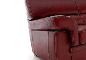 sofa bed / contemporary / leather / 2-person