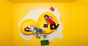 contemporary pouf