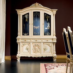 classic china cabinet / wooden / glass