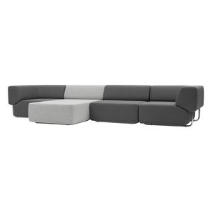 modular sofa / contemporary / fabric / chromed metal