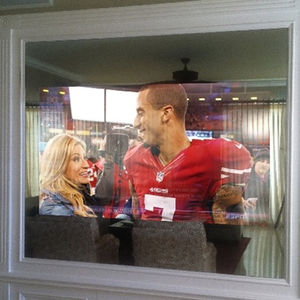 mirror effect glass panel