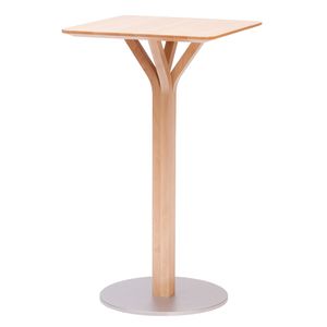 contemporary high bar table / oak / beech / square