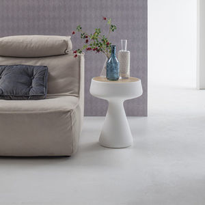 contemporary side table / wooden / polyethylene / Plexiglas®