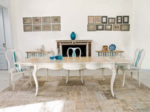 classic table / wooden / rectangular / extending
