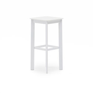 contemporary bar stool / aluminum / HPL / with footrest