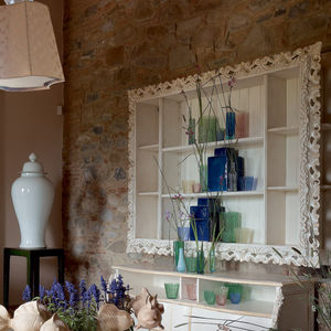 wall-mounted bookcase / classic / lacquered wood
