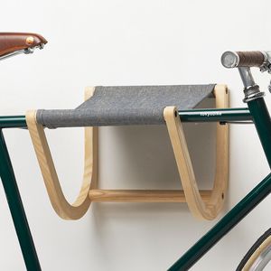 wall-mounted bike rack / wooden / other materials