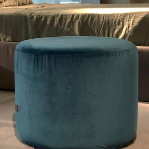 contemporary pouf / fabric / round / with removable cover