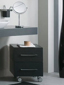 bathroom cabinet with casters
