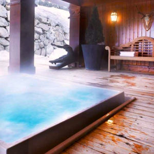 built-in hot tub