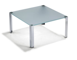 contemporary coffee table / glass / square