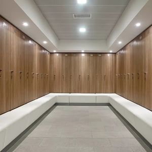 contemporary locker room bench